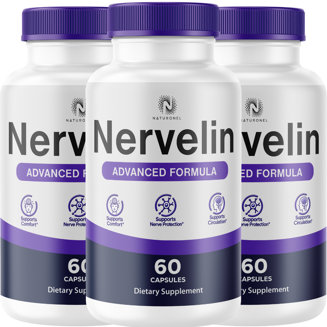 Nervelin (3 Pack) Advanced Multi-Ingredient Formula – Turmeric, Glucosamine, Chondroitin, Boswellia, Ginger, MSM & Quercetin