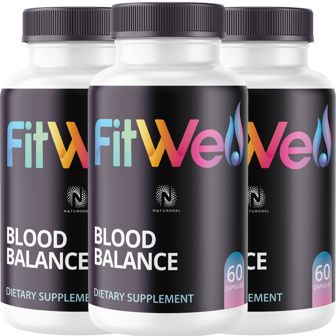 FitWell Blood Balance (3 Pack) – Daily Blood Sugar Metabolism Support with Chromium, Biotin, Magnesium, Zinc, Cinnamon & Herbal Extracts