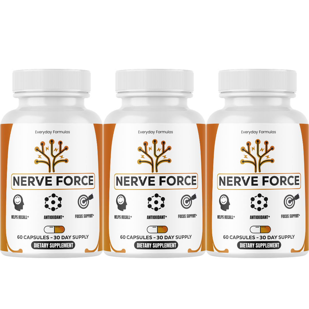 Nerve Force Focus Support Supplement, Antioxidant Formula 60 Capsules