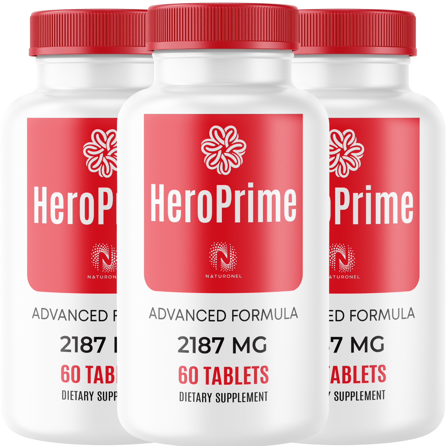 HeroPrime (3 Pack) Supplement for Men – Tongkat Ali Supplement with Maca Root, L-Arginine HCl, Asian Ginseng, Zinc, Boron & Herbal Blend