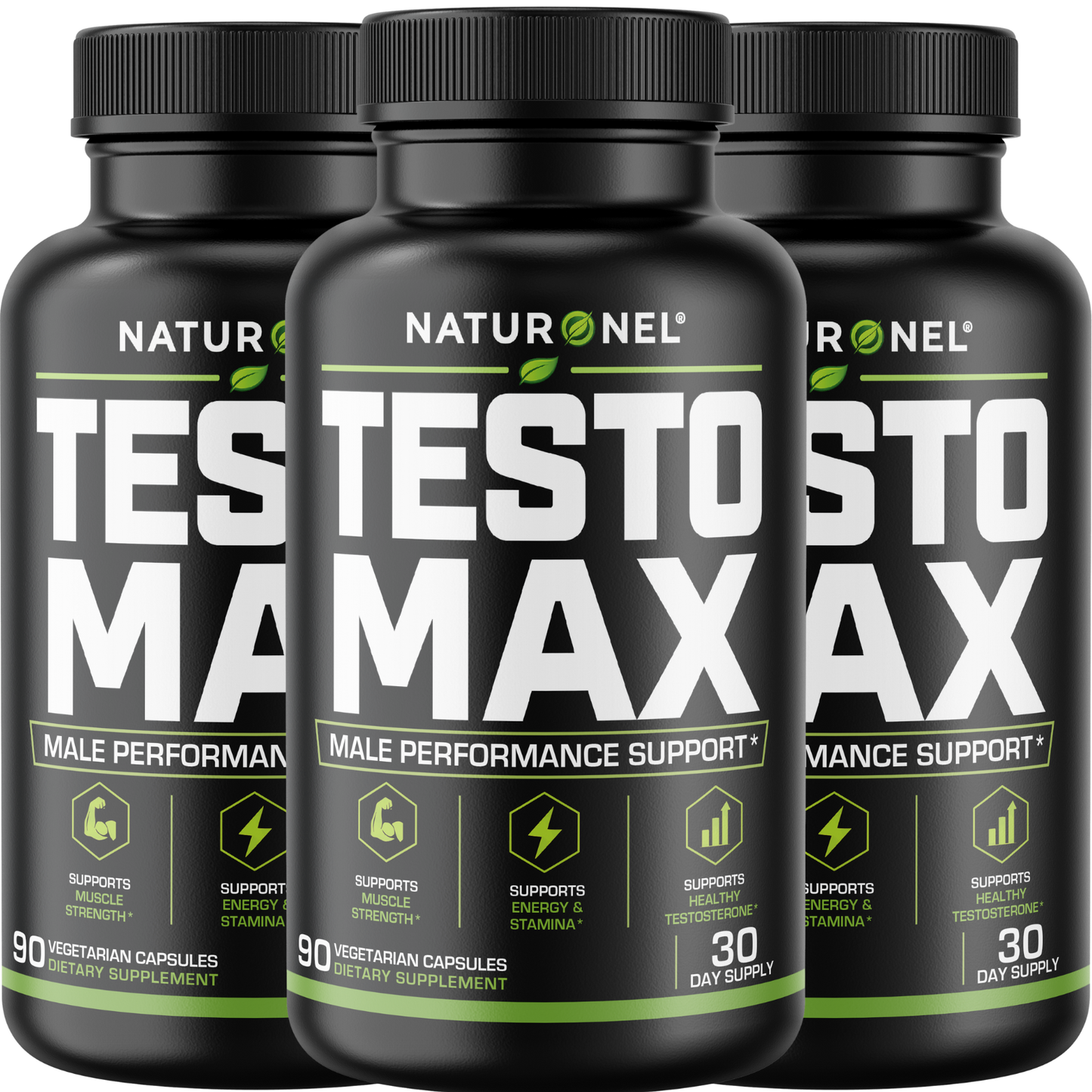Testo Max (3 Pack) Male Performance Formula – Testosterone Support Supplement for Men with Tribulus, Tongkat Ali, Horny Goat Weed, Zinc & Magnesium – Energy, Stamina & Strength Support