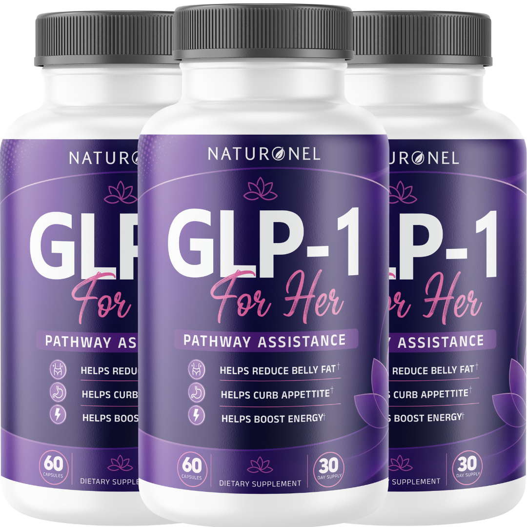 GLP-1 For Her (3 Pack) – Women's GLP-1 Pathway Support Formula with Green Coffee Bean, Garcinia Cambogia, Raspberry Ketone, Green Tea & Caffeine, Metabolism & Appetite Support