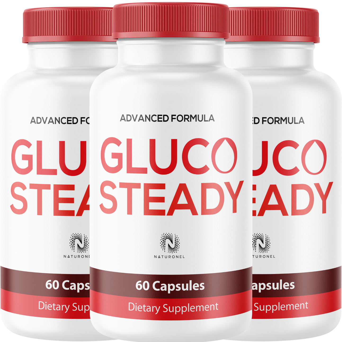 Gluco Steady (3 Pack) Supplement – Advanced Blood Sugar Support Formula with Chromium, Cinnamon, Alpha Lipoic Acid, Banaba & Bitter Melon – Daily Metabolic Wellness
