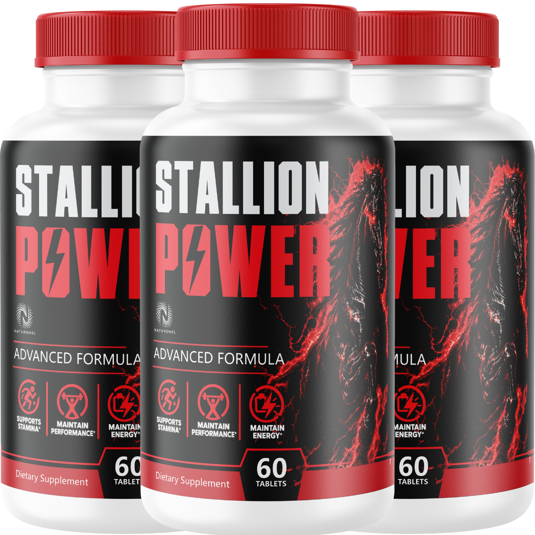 Stallion Power (3 Pack) – Advanced Men's Vitality Supplement with Longjack, L-Arginine, Ginseng, Maca & Zinc – Energy & Endurance Support