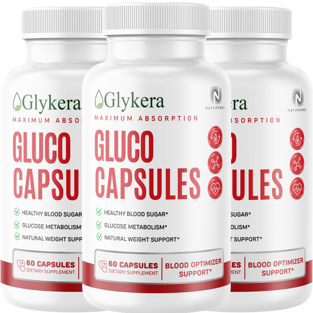 Glykera Gluco Capsules (3 Pack) – Maximum Absorption Blood Sugar Support Formula with Chromium, Cinnamon, Bitter Melon, Gymnema, Banaba & Alpha Lipoic Acid – Glucose Metabolism & Weight Support