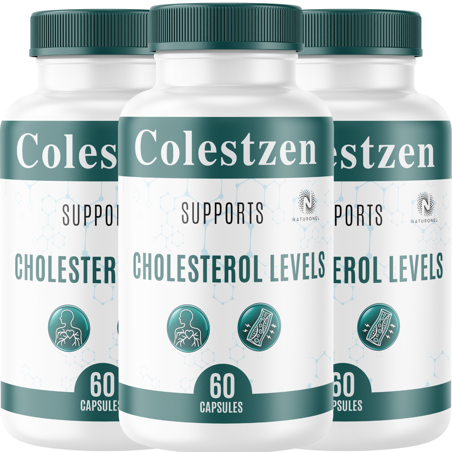 Colestzen (3 Pack) Cholesterol Support Supplement – Advanced Heart Health Formula with Vitamins, Minerals & Botanical Extracts – Daily Cardiovascular Wellness