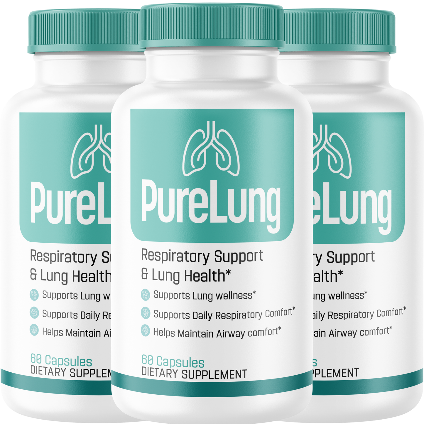 PureLung (3 Pack) Respiratory Support Supplement – Advanced Lung Health Formula with L-Arginine, L-Citrulline, Niacin & Beta-Alanine – Supports Respiratory Wellness, Healthy Airways & Daily Breathing Comfort