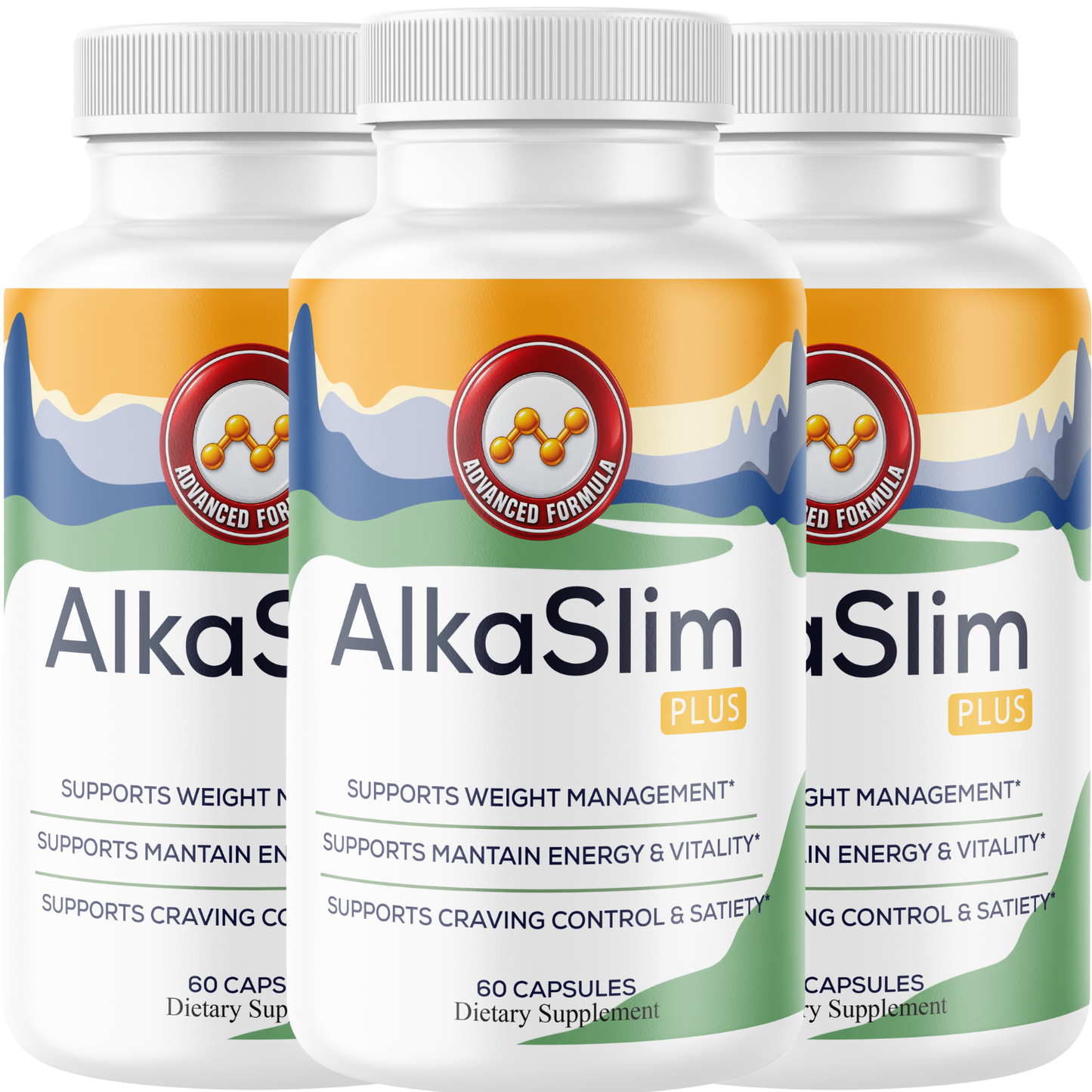 AlkaSlim Plus (3 Pack) Weight Management Formula – Raspberry Ketones, African Mango, Green Tea Extract, Apple Cider Vinegar & Kelp – Supports Metabolism, Energy & Satiety