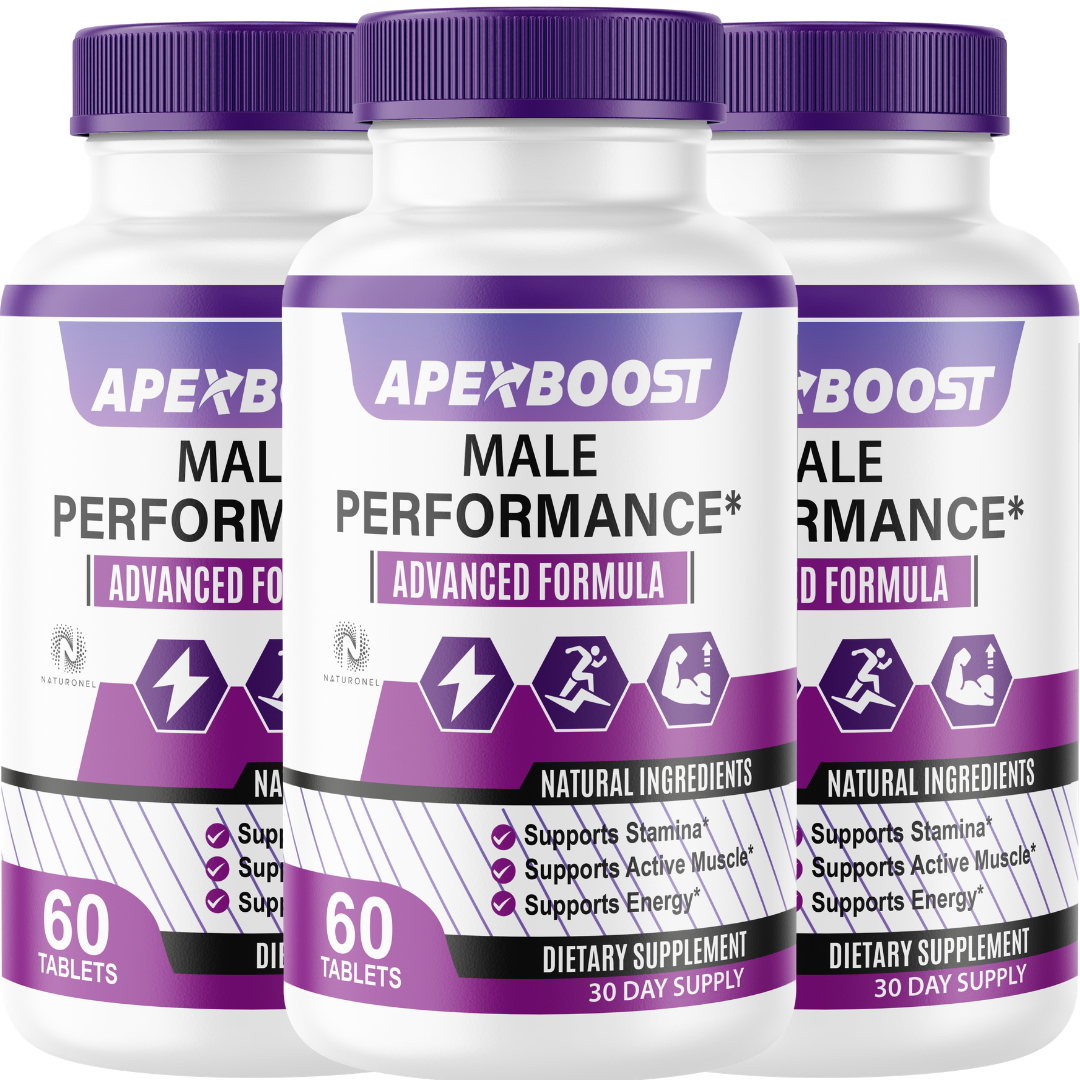 ApexBoost Male Performance Supplement for Men (3 Pack) – Advanced Vitality, Stamina & Energy Support with Longjack, Maca, L-Arginine, Ginseng & Tribulus