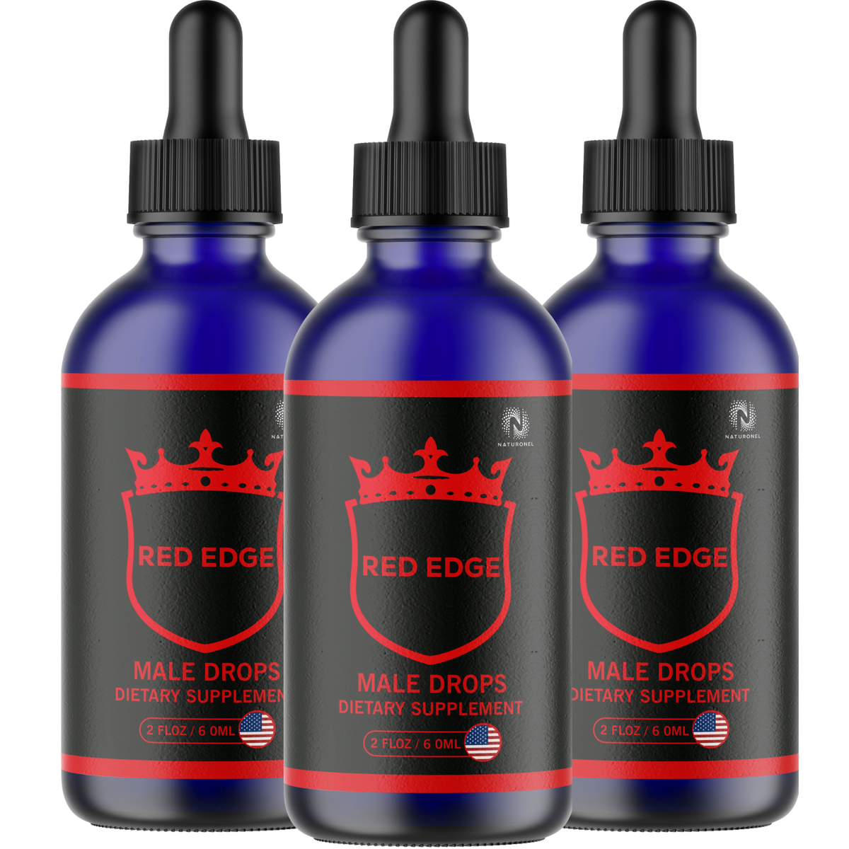 Red Edge Advanced Male Drops (3 Pack) – Daily Men’s Vitality & Performance Support – Liquid Dietary Supplement