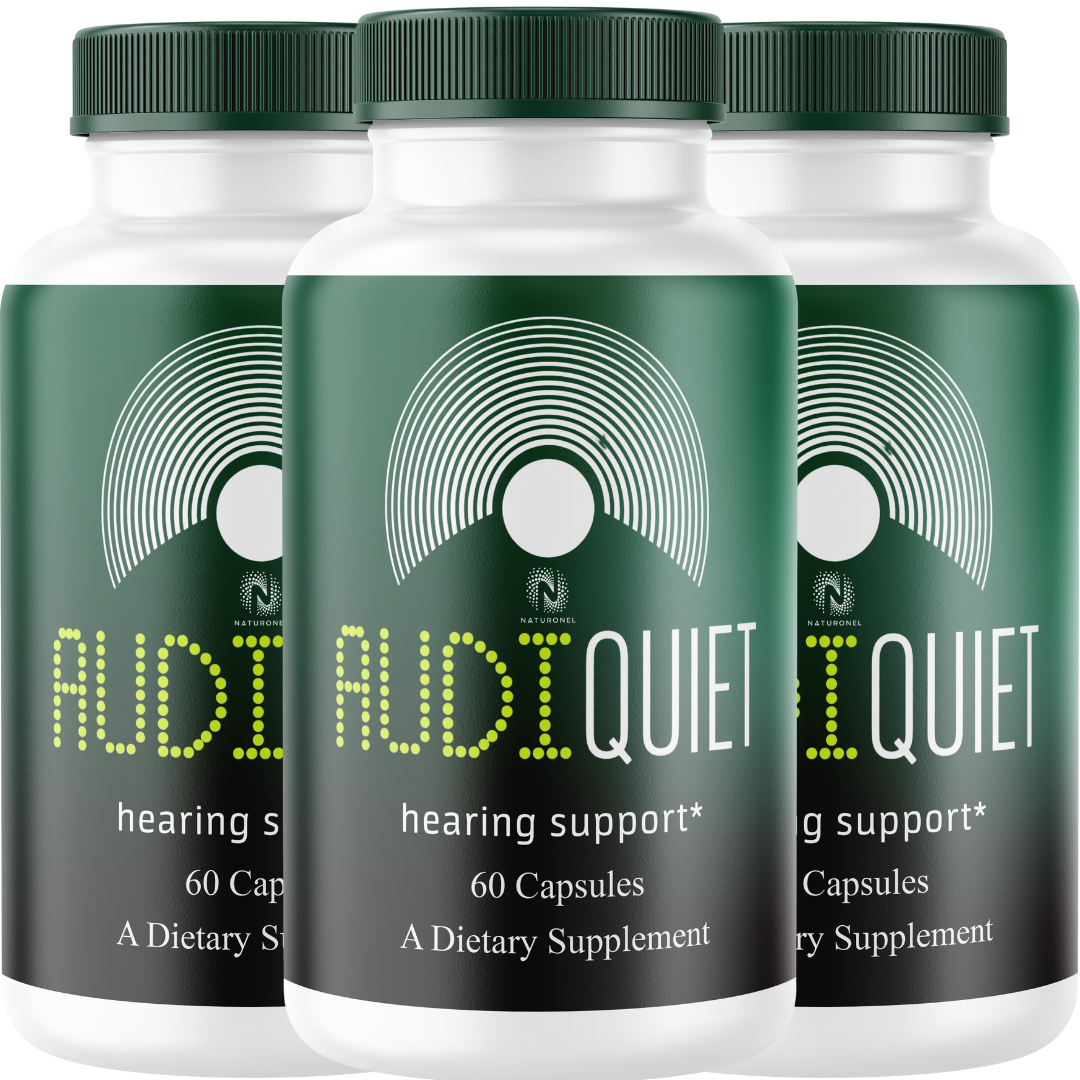 AudiQuiet Advanced Ear Wellness Supplement (3 Pack) – Turmeric, Ginger, Boswellia, Glucosamine & MSM Complex