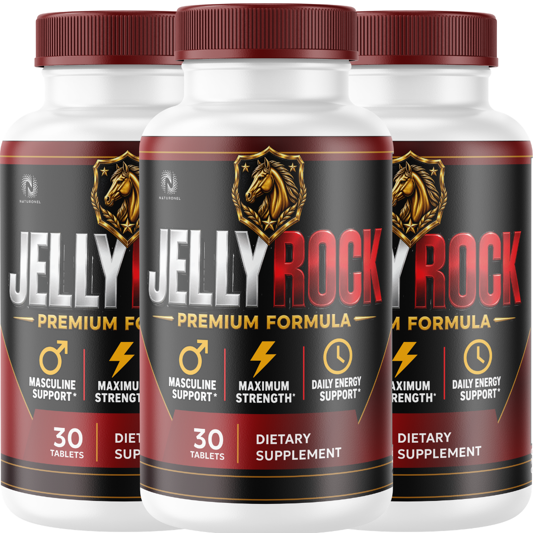 Jelly Rock (3 Pack) Premium Men’s Formula – Longjack, Maca, L-Arginine, Ginseng & Zinc – Masculine, Strength & Daily Energy Support