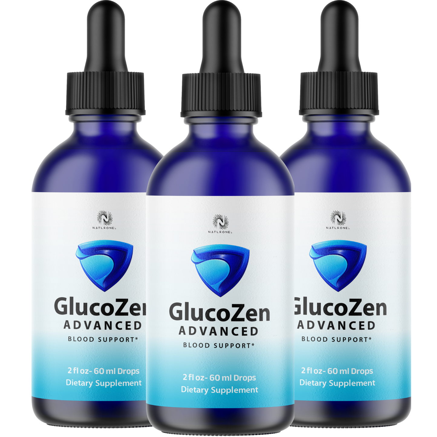 GlucoZen (3 Pack) Advanced Blood Support Drops – Liquid Dietary Supplement with L-Arginine HCl, L-Glutamine & L-Tryptophan