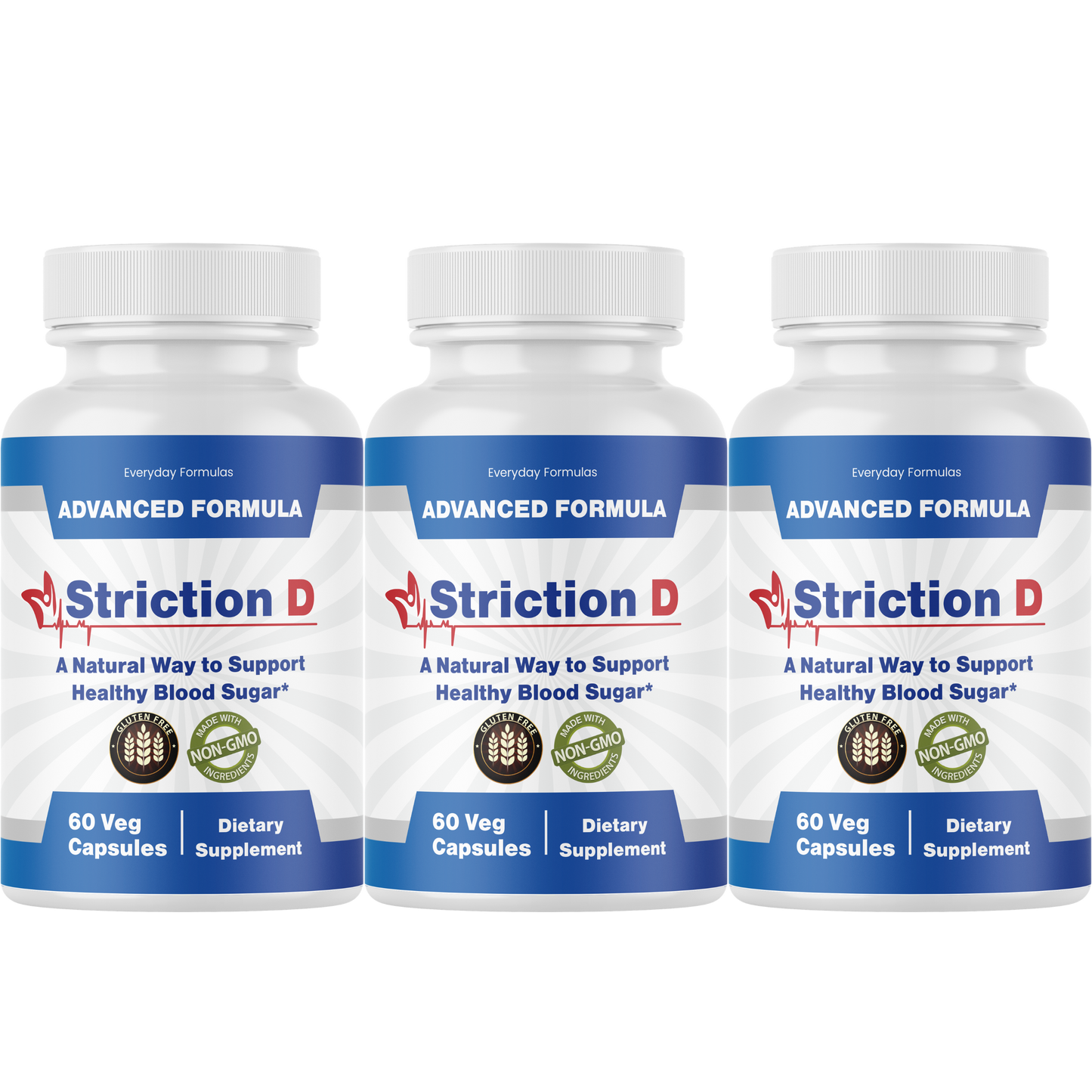 Striction D Healthy Blood Sugar Support Formula 60 Capsules
