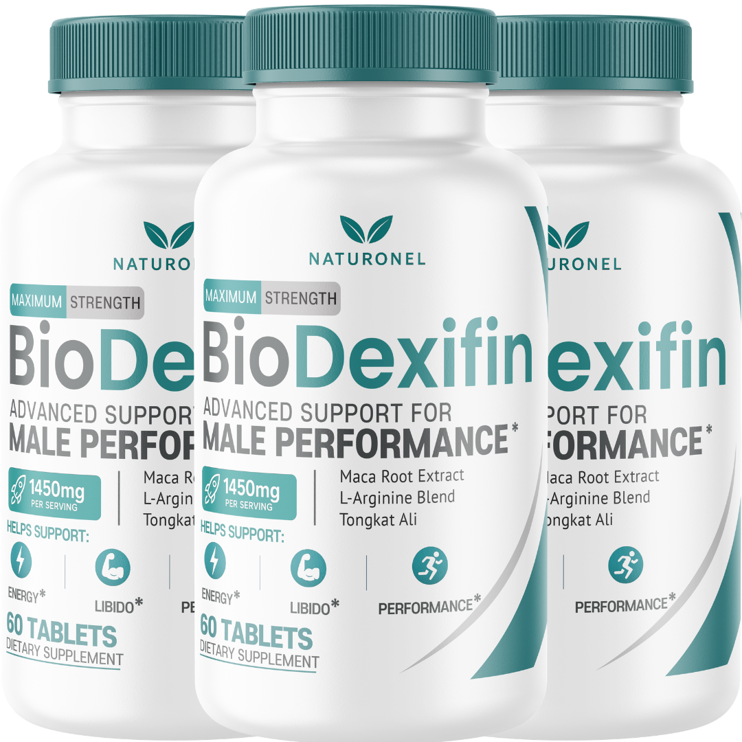 BioDexifin (3 Pack) Male Performance Supplement – Advanced Men's Vitality Formula with Tongkat Ali, Maca Root, L-Arginine, Panax Ginseng & Zinc – Energy, Performance & Daily Wellness Support