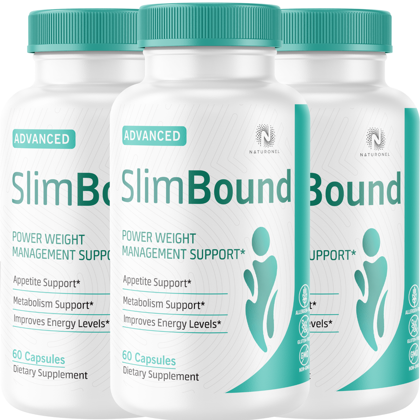 SlimBound (3 Pack) Advanced Weight Management Formula – Raspberry Ketones, African Mango, Green Tea Extract & Apple Cider Vinegar – Metabolism, Appetite & Energy Support