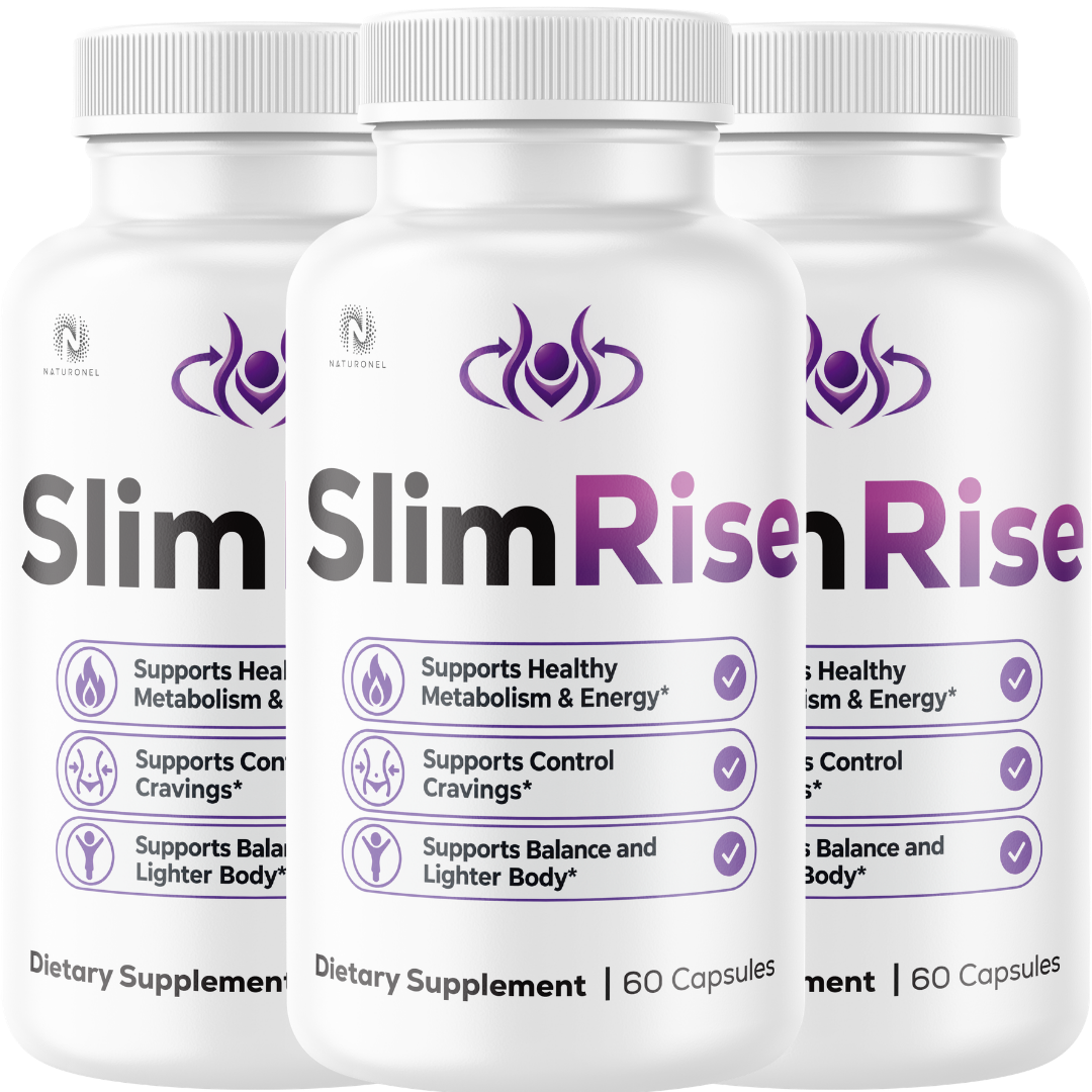 SlimRise Metabolism Support Supplement for Women & Men (3 Pack) – Raspberry Ketones, African Mango, Green Tea & Apple Cider Vinegar