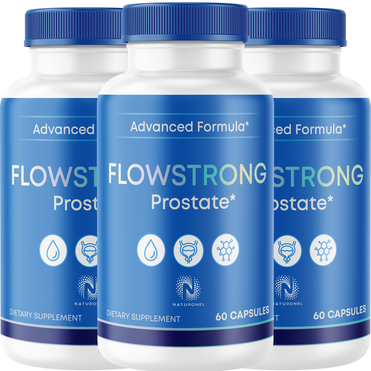 FlowStrong (3 Pack) Prostate Supplement for Men – Advanced Prostate Wellness Formula with Saw Palmetto, Pygeum, Plant Sterols, Zinc & Selenium – Daily Men's Health Support