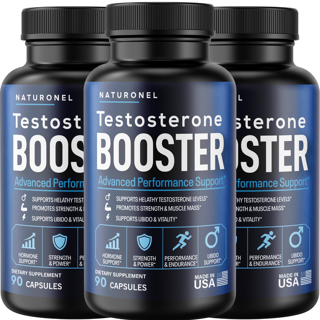 Testosterone Booster for Men (3 Pack)- Advanced Performance Formula with Tribulus, Tongkat Ali, Zinc, Magnesium, Epimedium & Saw Palmetto - Supports Healthy Testosterone Levels, Strength, Energy & Vitality