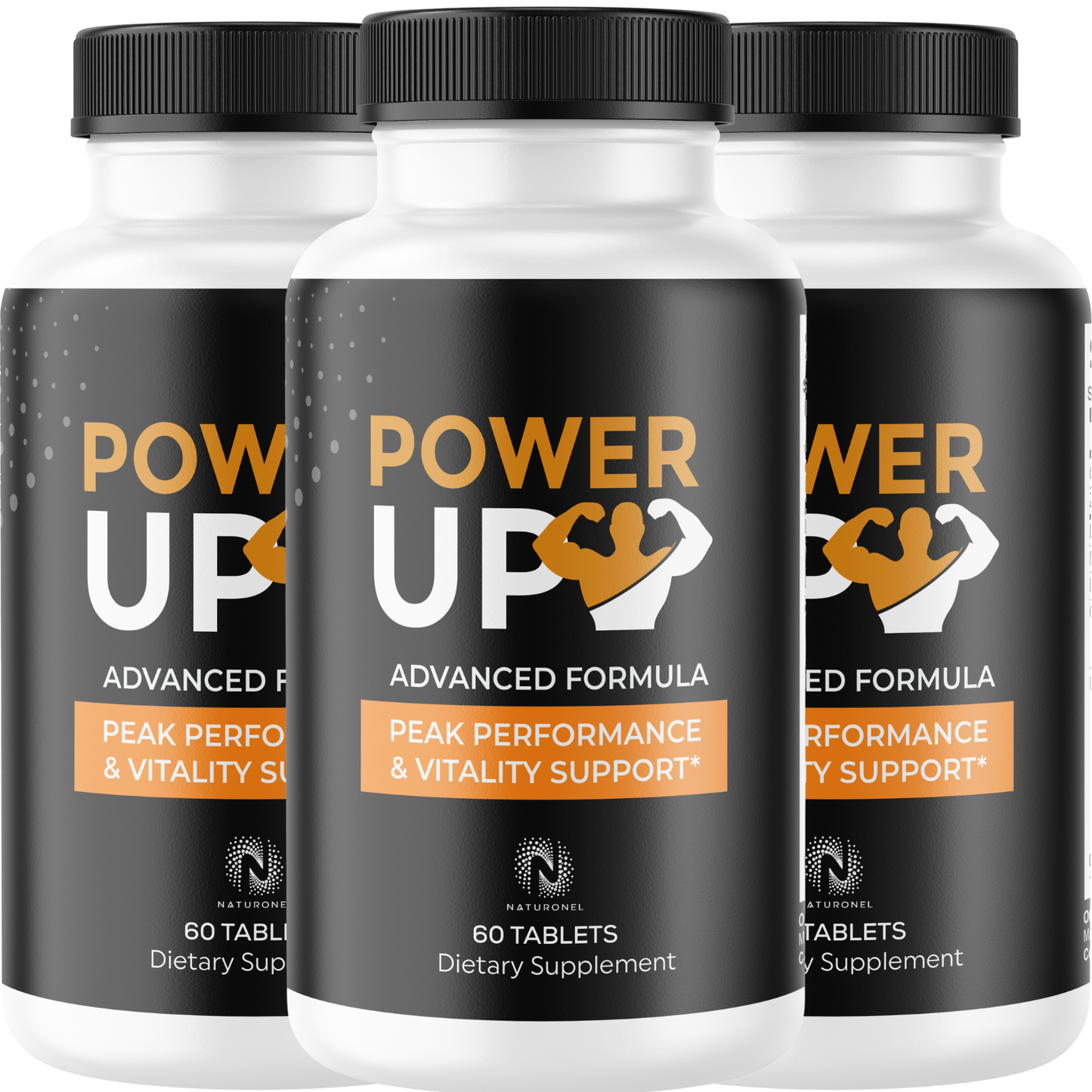 Power Up (3 Pack) Supplement for Men – Advanced Men's Wellness Formula with Longjack, Maca Root, L-Arginine, Ginseng & Zinc – Daily Vitality Support