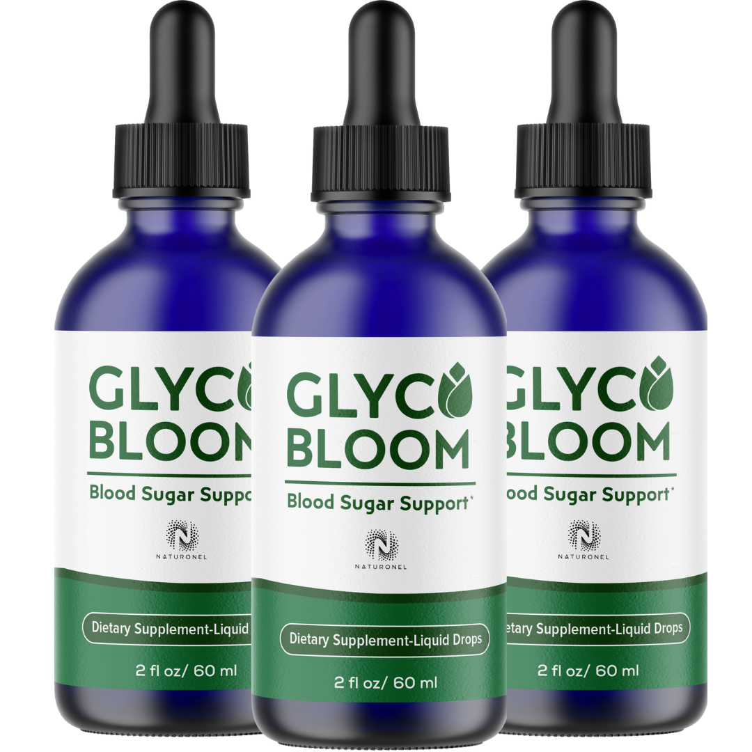 Glyco Bloom Liquid Blood Sugar Support Drops (3 Pack) – L-Arginine HCl, L-Glutamine & L-Tryptophan Formula – Natural Lemon Flavor