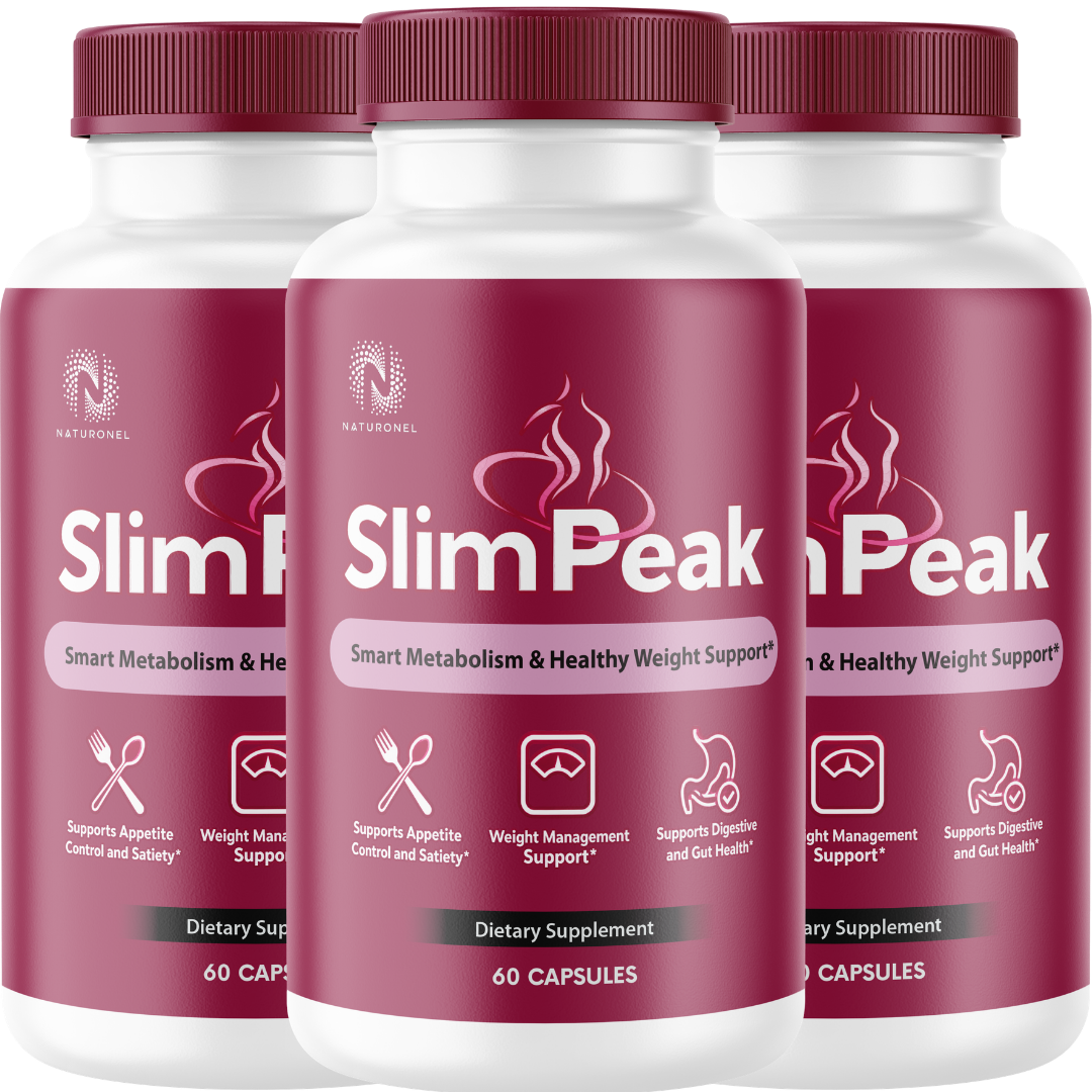 Slim Peak Weight Management Support (3 Pack) – Raspberry Ketones 500mg, African Mango 300mg, Green Tea Extract, Apple Cider Vinegar & Kelp – Metabolism & Appetite Support