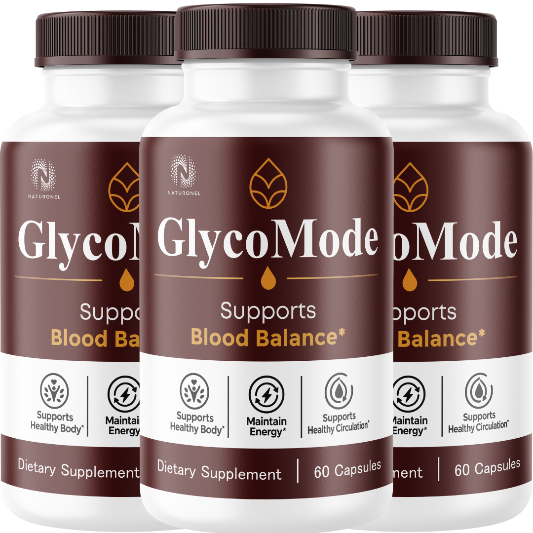 GlycoMode Advanced Blood Sugar Support (3 Pack) – Blood Balance Supplement with Chromium, Cinnamon, Banaba & Bitter Melon – Supports Healthy Circulation, Metabolism & Energy