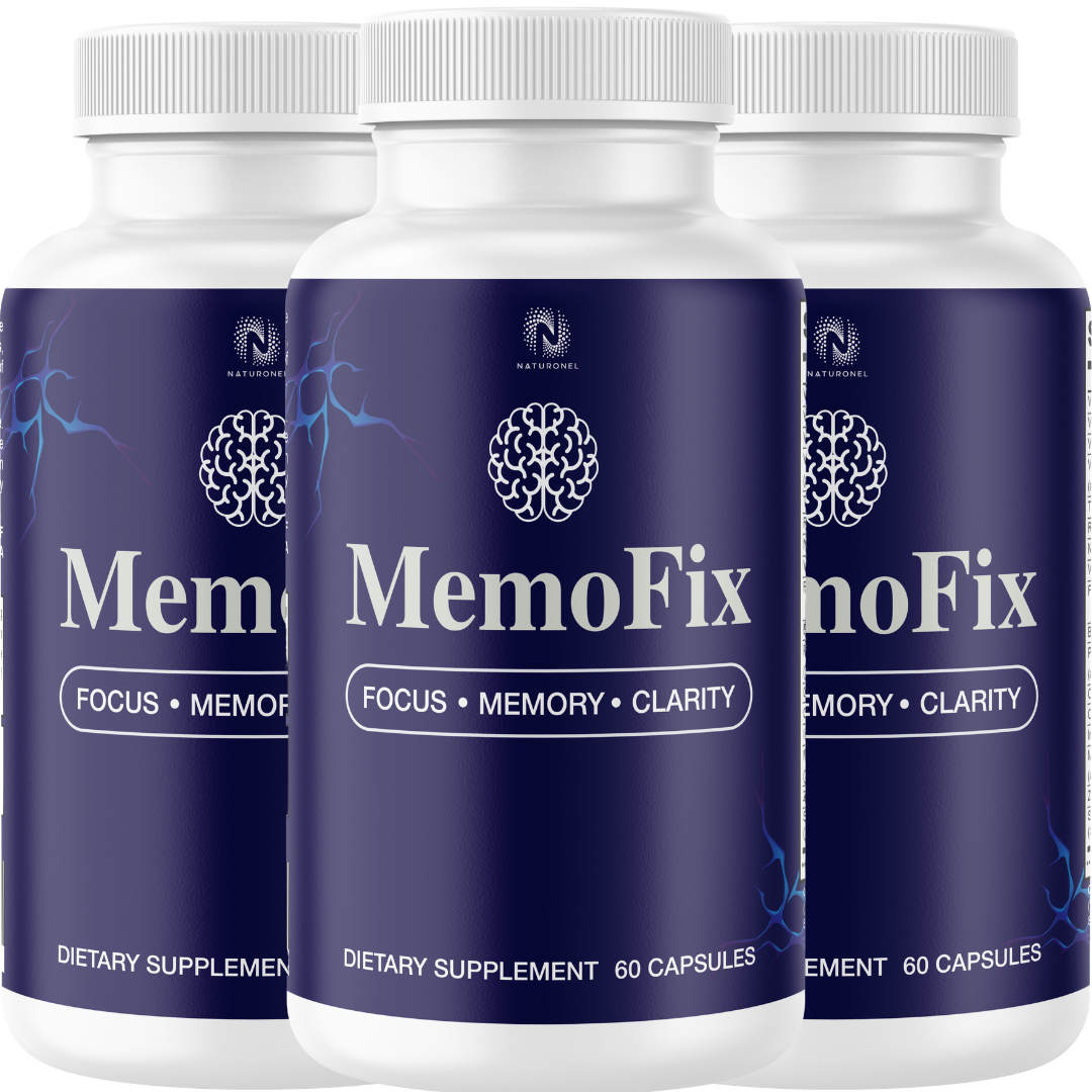 MemoFix Brain & Memory Support (3 Pack) – Cognitive, Focus, Concentration & Mental Clarity Formula