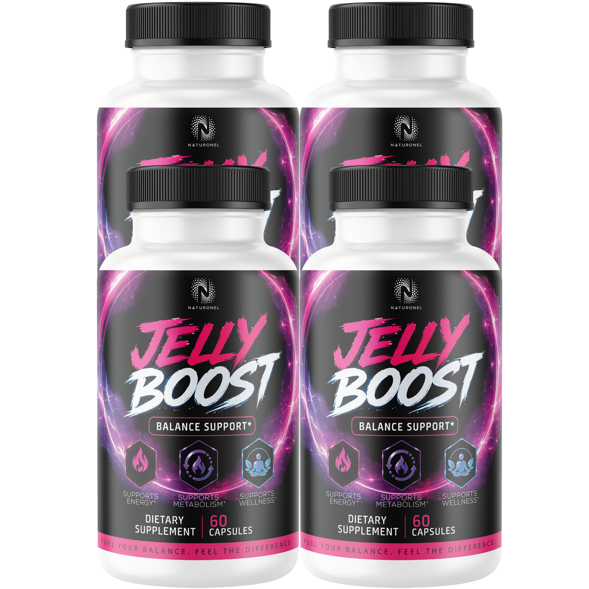 Jelly Boost Balance Support Supplement with Raspberry Ketones, African Mango, Green Tea Extract, Apple Cider Vinegar & Kelp, Metabolism & Energy Support