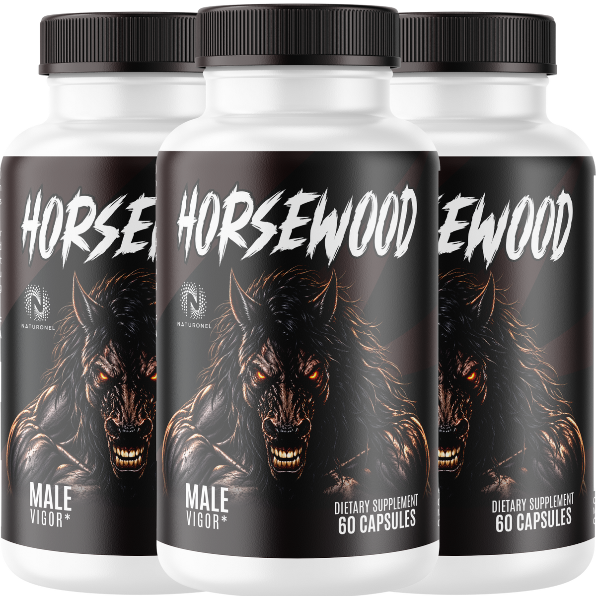 Horsewood Male Vigor Supplement (3 Pack) – Longjack, Maca, L-Arginine, Ginseng & Zinc – Men’s Vitality, Stamina & Performance Support