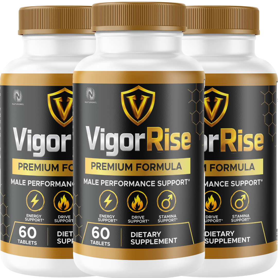 VigorRise Men's Daily Performance Supplement (3 Pack) – Premium Herbal Formula with Tongkat Ali, Maca Root, L-Arginine, Ginseng & Zinc – Supports Energy, Drive & Stamina
