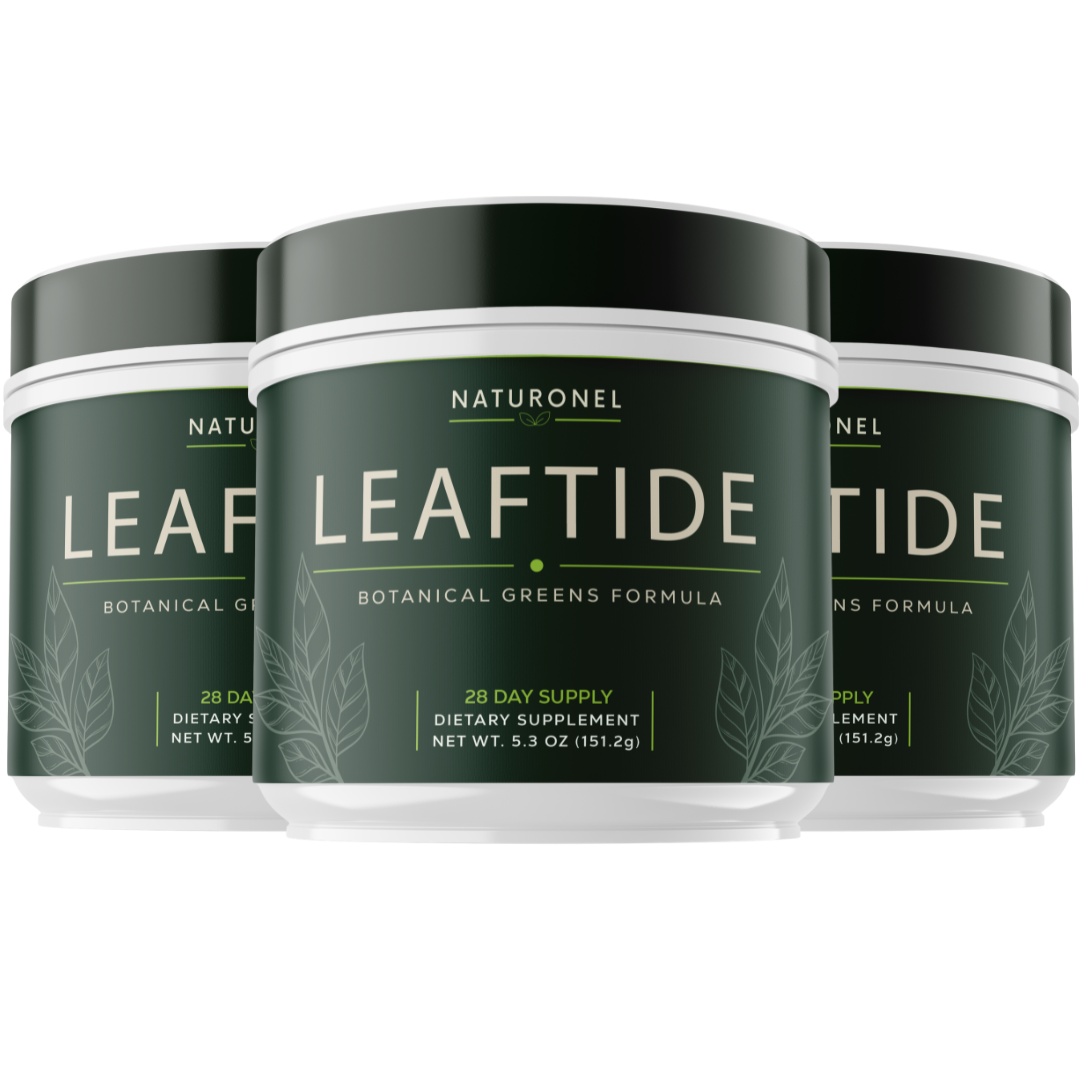 LEAFTIDE (3 Pack) Botanical Greens Powder – Superfood Greens Formula with Organic Wheatgrass, Moringa, Spirulina, Matcha, Probiotics & Digestive Fiber – Daily Greens Drink Mix – Natural Citrus Punch