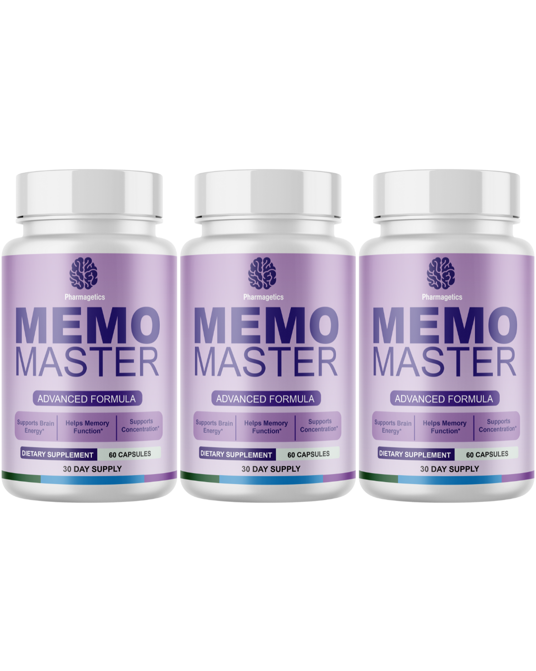Memo Master Brain Support For Focus & Cognitive Supplement 60 Capsules