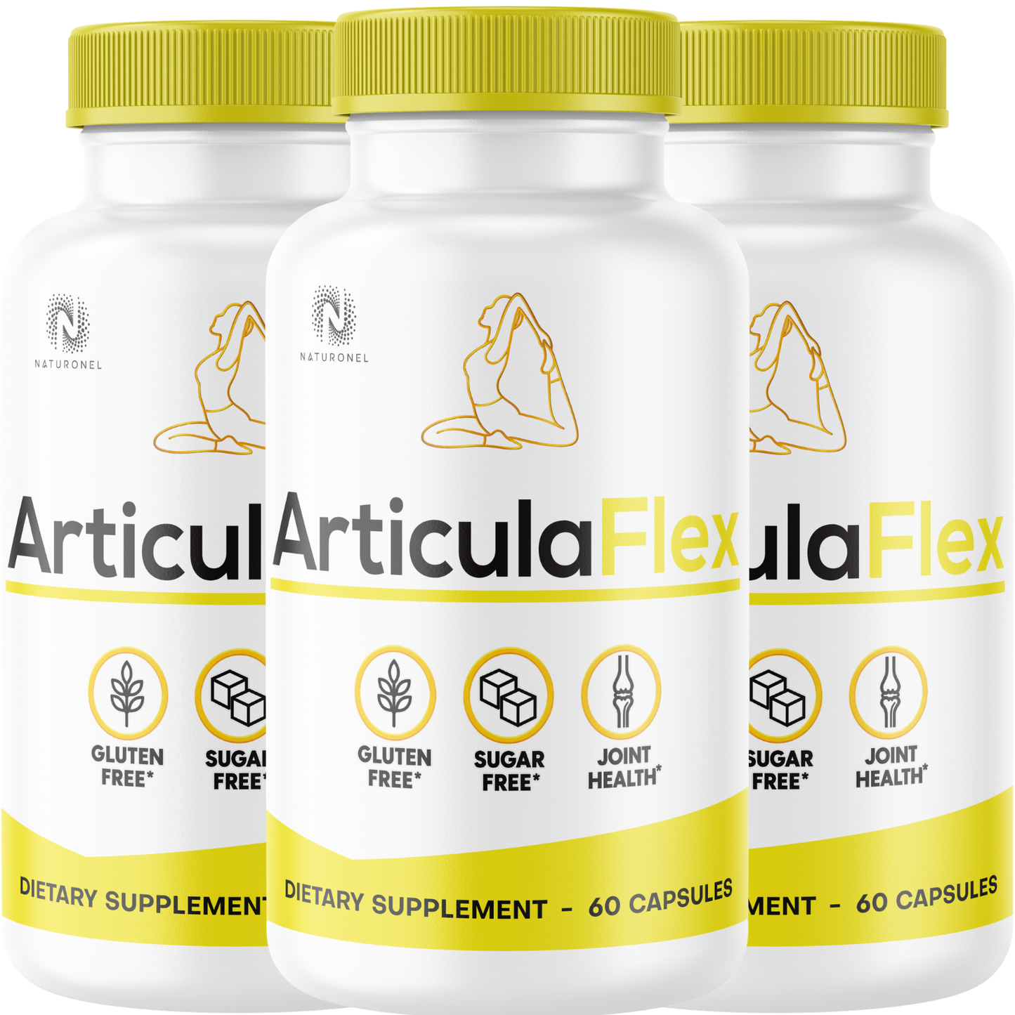 ArticulaFlex (3 Pack) Joint Support Supplement with Glucosamine Sulfate 1500mg, Boswellia, Chondroitin, Turmeric, MSM & Bromelain, Joint Comfort & Mobility Formula