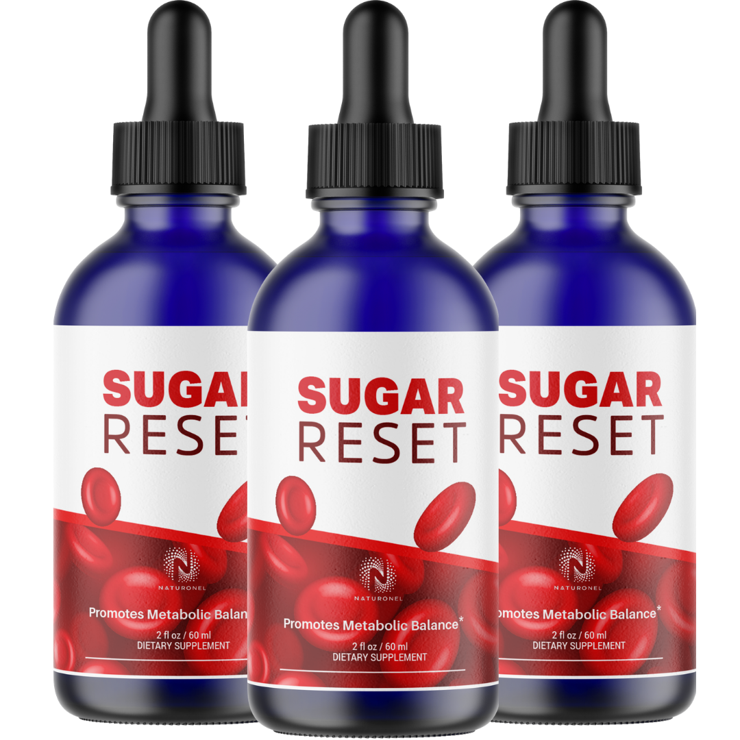 Sugar Reset Liquid Drops (3 Pack) – Daily Metabolic Support Formula – L-Arginine, L-Glutamine & L-Tryptophan – Natural Lemon Flavor