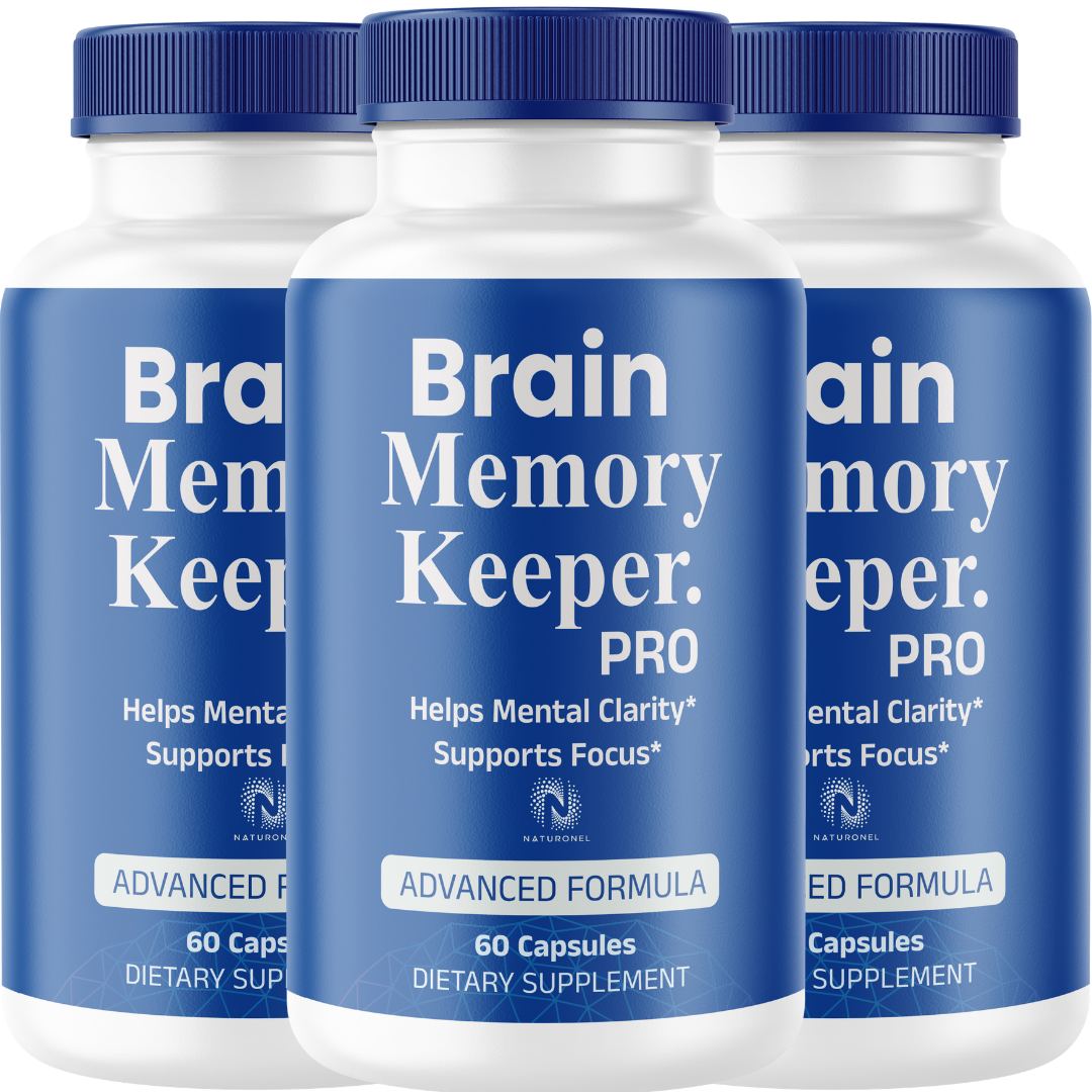 Brain Memory Keeper Pro (3 Pack)– Advanced Cognitive & Memory Support – Mental Clarity and Focus Formula with Bacopa, Choline & DMAE