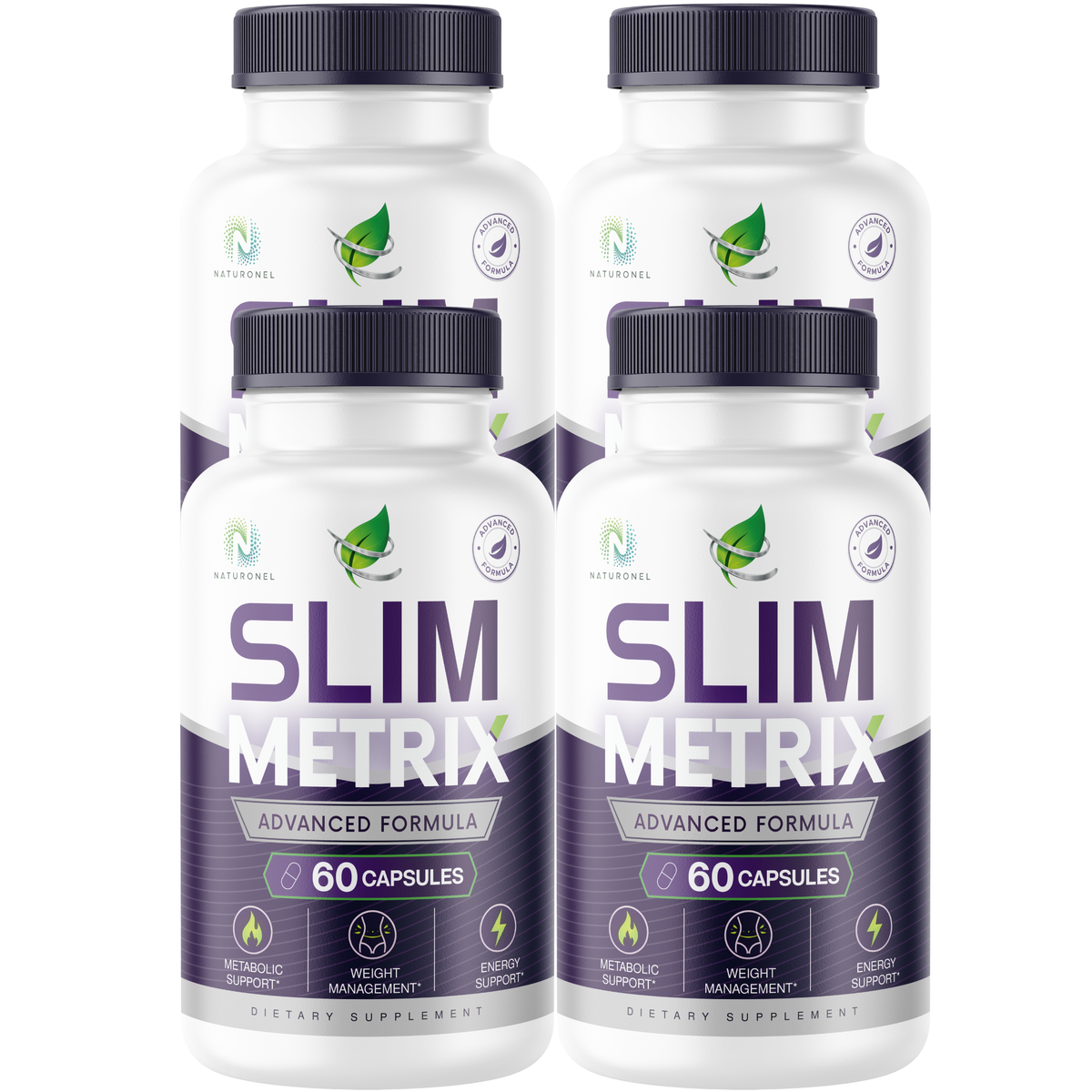 Slim Metrix Advanced Weight Management Formula – Raspberry Ketones, African Mango, Apple Cider Vinegar, Green Tea Extract & Kelp, Metabolic Support Supplement, Energy Support