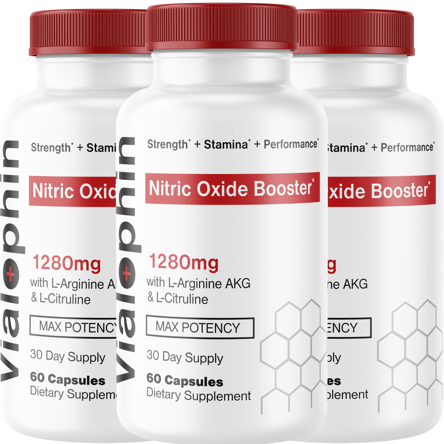 Vialophin Nitric Oxide Booster 1280mg – L-Arginine AKG, L-Citrulline & Beta Alanine Formula with Niacin Supplement for Blood Flow, Workout Performance & Stamina Support