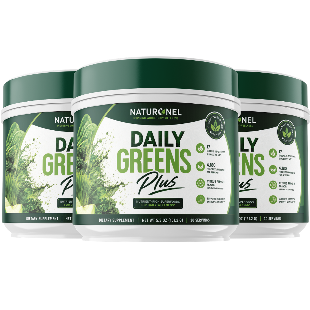 Daily Greens Plus Powder - Superfood Greens Blend with Wheatgrass, Moringa, Spirulina, Chlorella, Matcha, Probiotics & Digestive Enzymes - Citrus Punch