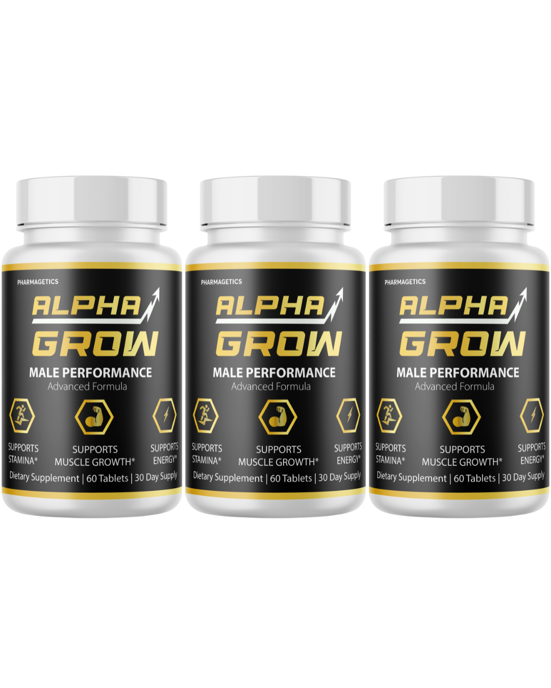 Alpha Grow Male Performance Advanced Formula, Energy Support 60 Tablets