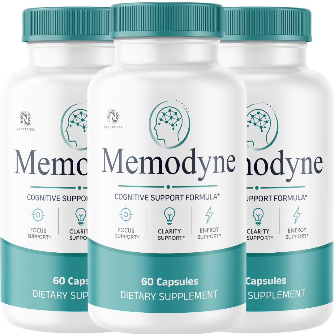 Memodyne Memory & Brain Health Supplement (3 Pack) – Advanced Nootropic Formula with DMAE, Bacopa, Huperzine A & Essential B Vitamins – Supports Focus, Clarity & Cognitive Function