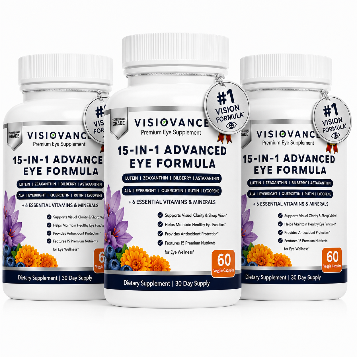 Visiovance Premium Eye Supplement - 60 Capsules