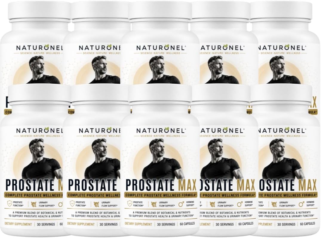 Prostate Max for Men (10-Pack) Advanced Prostate Support with Saw Palmetto 200mg, Pygeum, Plant Sterols, Mushroom Blend, Zinc &amp; Selenium - Supports Urinary Flow, Bladder Health &amp; Prostate Wellness