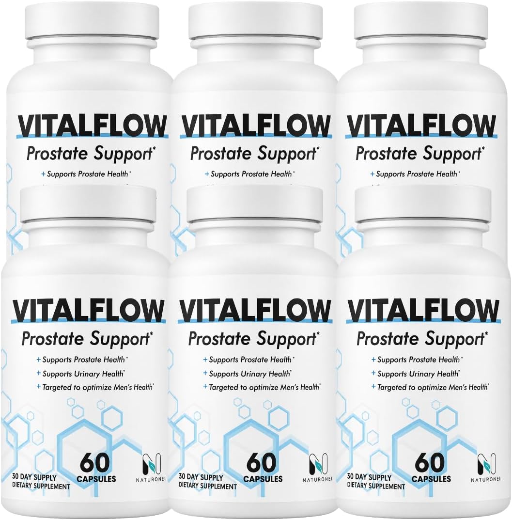 Vitalflow Prostate Support (3-Bottles) with Saw Palmetto 200mg, Pygeum, Plant Sterols, Mushroom Blend, Zinc &amp; Selenium - Supports Urinary Flow, Bladder Health &amp; Prostate Wellness | Vital flow
