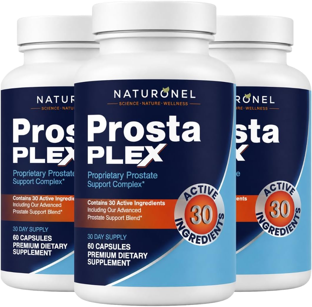 ProstaPlex Prostate Support (3 Bottles) Saw Palmetto 200mg, Pygeum, Plant Sterols, Mushroom Blend, Zinc &amp; Selenium - Supports Urinary Flow, Bladder Health &amp; Prostate Wellness