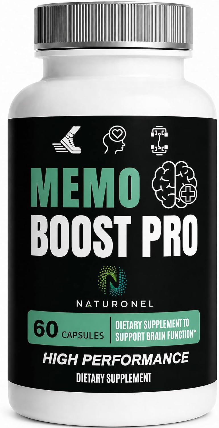 Memo Boost Pro - Brain Supplement (1 Bottles) Focus Supplement for Memory, Mental Clarity &amp; Brain Health Support – Nootropic Formula with DMAE, Bacopa &amp; Phosphatidylserine
