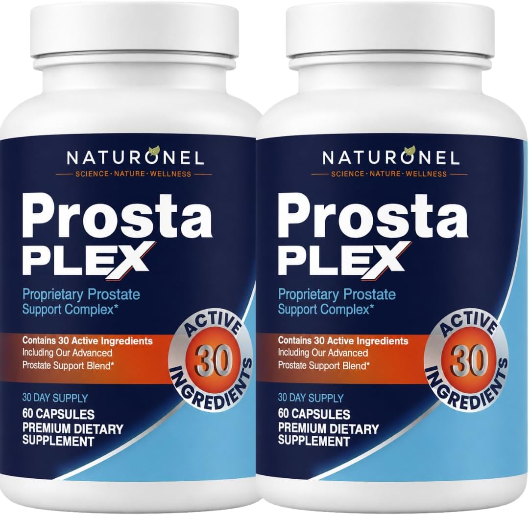 ProstaPlex Prostate Support (2 Bottles) Saw Palmetto 200mg, Pygeum, Plant Sterols, Mushroom Blend, Zinc &amp; Selenium - Supports Urinary Flow, Bladder Health &amp; Prostate Wellness