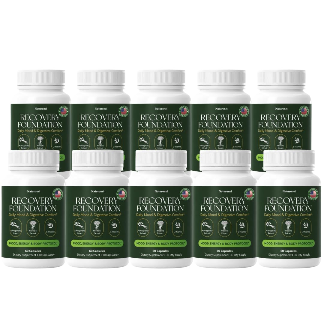 Zafira Organics Recovery Foundation Capsules (10 Bottles) Zafira Recovery Foundation Herbal Supplement for Mood Support, Mental Clarity &amp; Daily Wellness