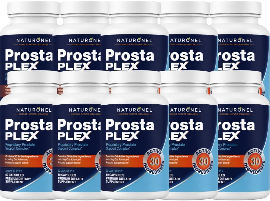 ProstaPlex Prostate Support (10 Bottles) Saw Palmetto 200mg, Pygeum, Plant Sterols, Mushroom Blend, Zinc &amp; Selenium - Supports Urinary Flow, Bladder Health &amp; Prostate Wellness