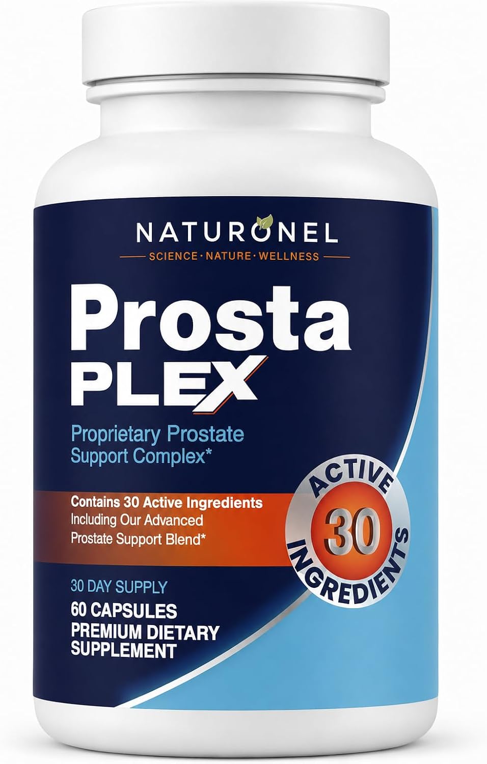 ProstaPlex Prostate Support with Saw Palmetto 200mg, Pygeum, Plant Sterols, Mushroom Blend, Zinc &amp; Selenium - Supports Urinary Flow, Bladder Health &amp; Prostate Wellness - 60 Capsules